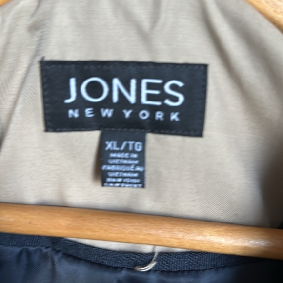 FF37 navy blue tan rain jacket jones XL extra large x- large - Picture 3 of 4